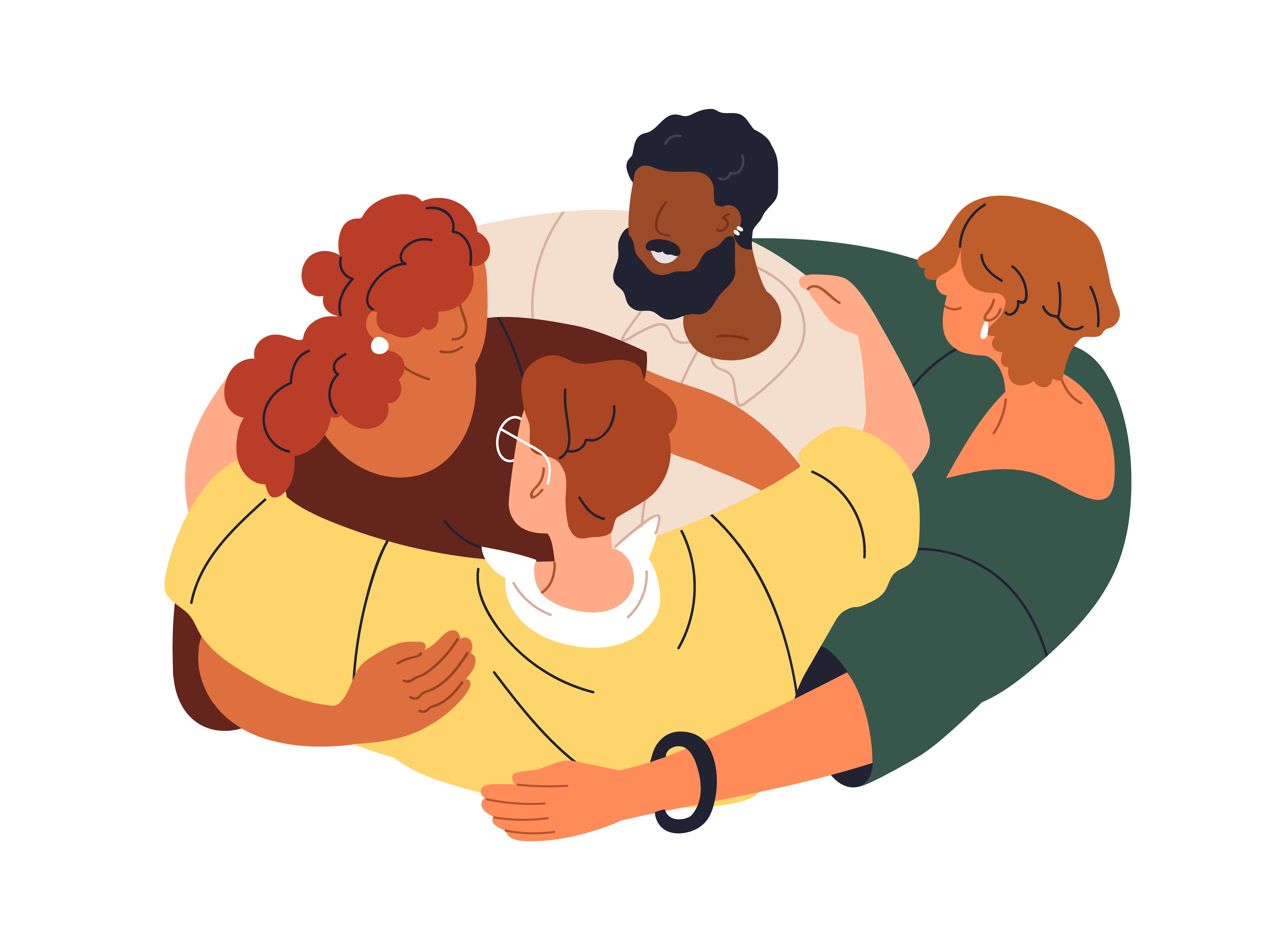 Illustration of a patient support community